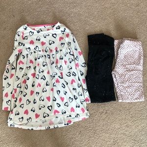 Lands End | GAP leggings heart tunic set